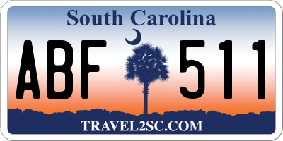 SC license plate ABF511