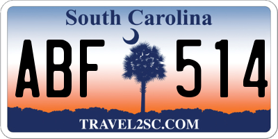 SC license plate ABF514