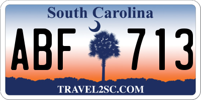 SC license plate ABF713