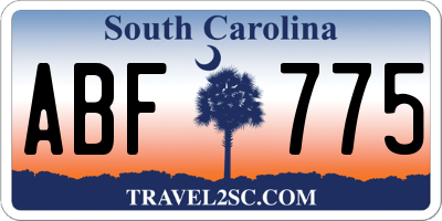 SC license plate ABF775