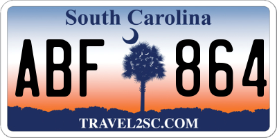 SC license plate ABF864