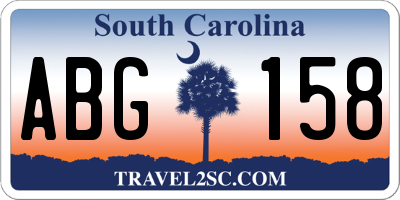 SC license plate ABG158
