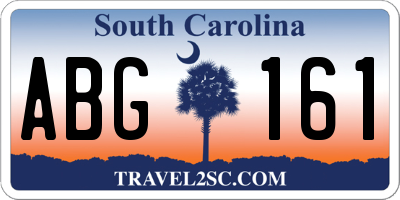 SC license plate ABG161