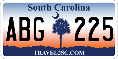 SC license plate ABG225
