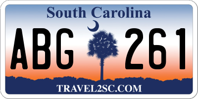 SC license plate ABG261