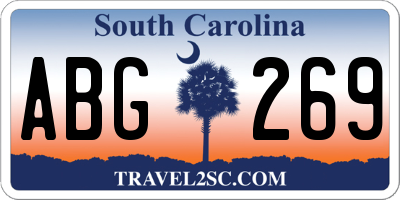 SC license plate ABG269
