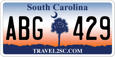 SC license plate ABG429
