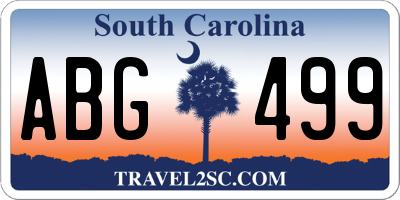 SC license plate ABG499