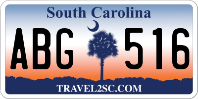 SC license plate ABG516