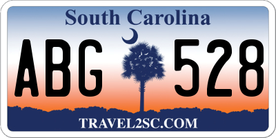 SC license plate ABG528