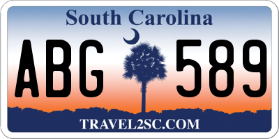 SC license plate ABG589