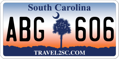 SC license plate ABG606