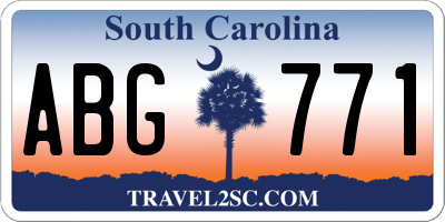 SC license plate ABG771