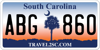 SC license plate ABG860