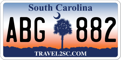 SC license plate ABG882