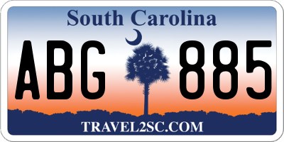 SC license plate ABG885