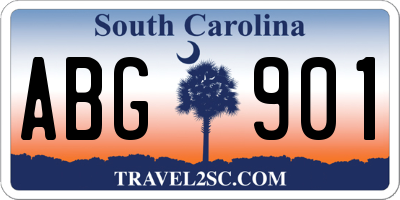 SC license plate ABG901