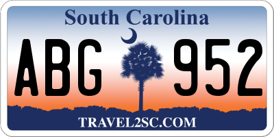 SC license plate ABG952