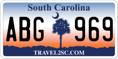 SC license plate ABG969