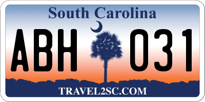 SC license plate ABH031