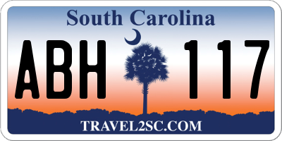 SC license plate ABH117