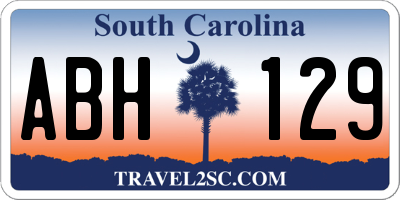 SC license plate ABH129