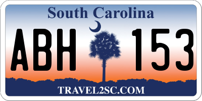 SC license plate ABH153