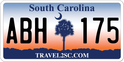 SC license plate ABH175