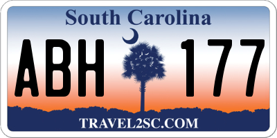 SC license plate ABH177