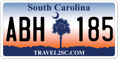SC license plate ABH185