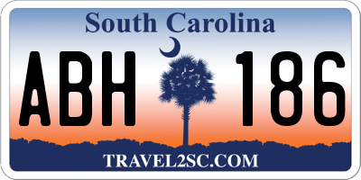 SC license plate ABH186