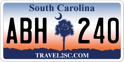 SC license plate ABH240