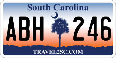 SC license plate ABH246