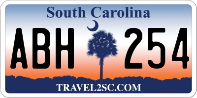 SC license plate ABH254