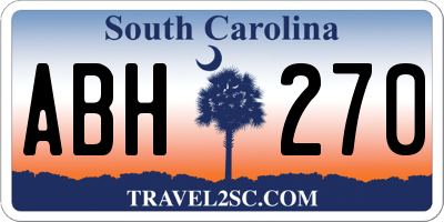 SC license plate ABH270