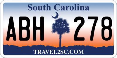 SC license plate ABH278