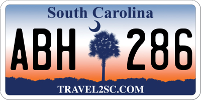 SC license plate ABH286