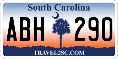 SC license plate ABH290