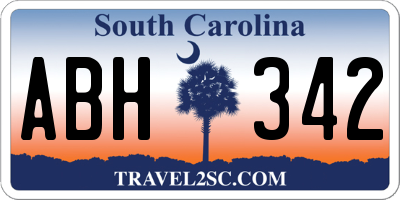 SC license plate ABH342