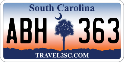 SC license plate ABH363