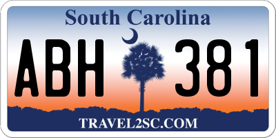 SC license plate ABH381