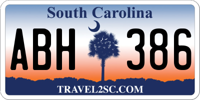 SC license plate ABH386