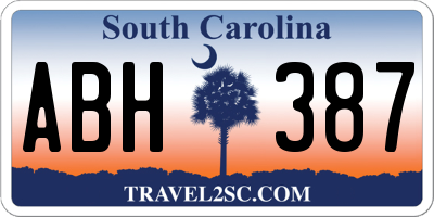 SC license plate ABH387