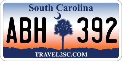 SC license plate ABH392