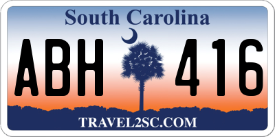 SC license plate ABH416