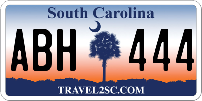 SC license plate ABH444