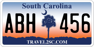 SC license plate ABH456