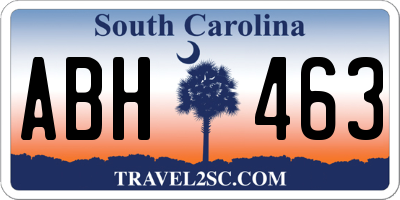 SC license plate ABH463