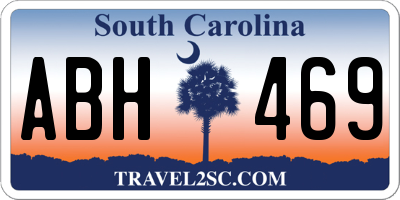 SC license plate ABH469