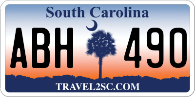 SC license plate ABH490